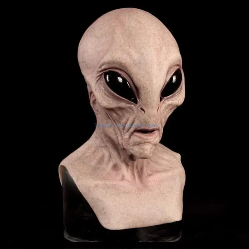 

97qe Хэллоуин Полн для головы латексная маска Creppy Big Eye Evlourestrial для кукол.