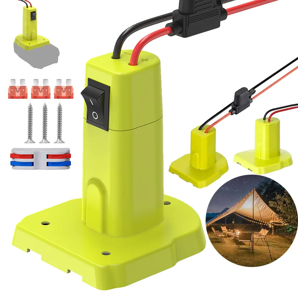 Pack Power Wheel Adapter Compatible with Ryobi 18V ONE+ 18V Nimh/Nicd/Li-ion Battery  DIY Power Wheels Adapter Tool Connector