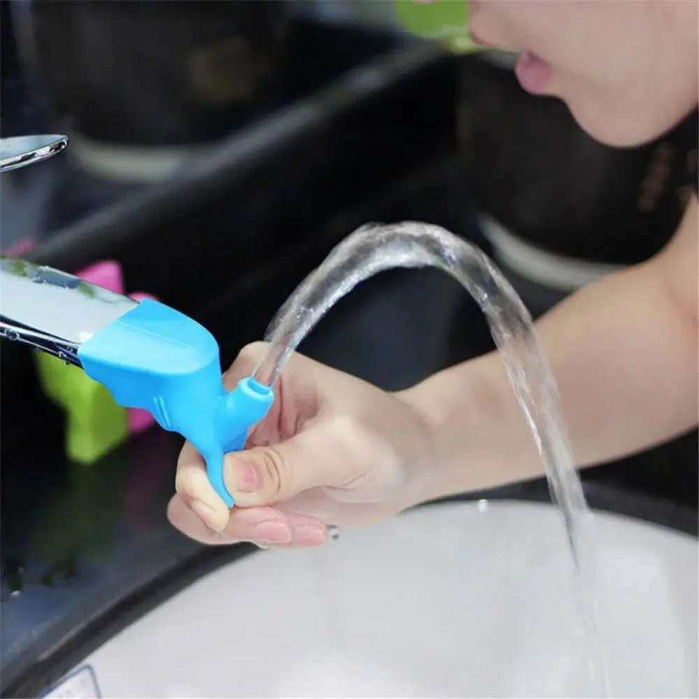 Silicone Water Tap Nozzle Faucet Extender Children Hand Washing Faucet Extender Connector Bathroom Kitchen Faucet Accessories