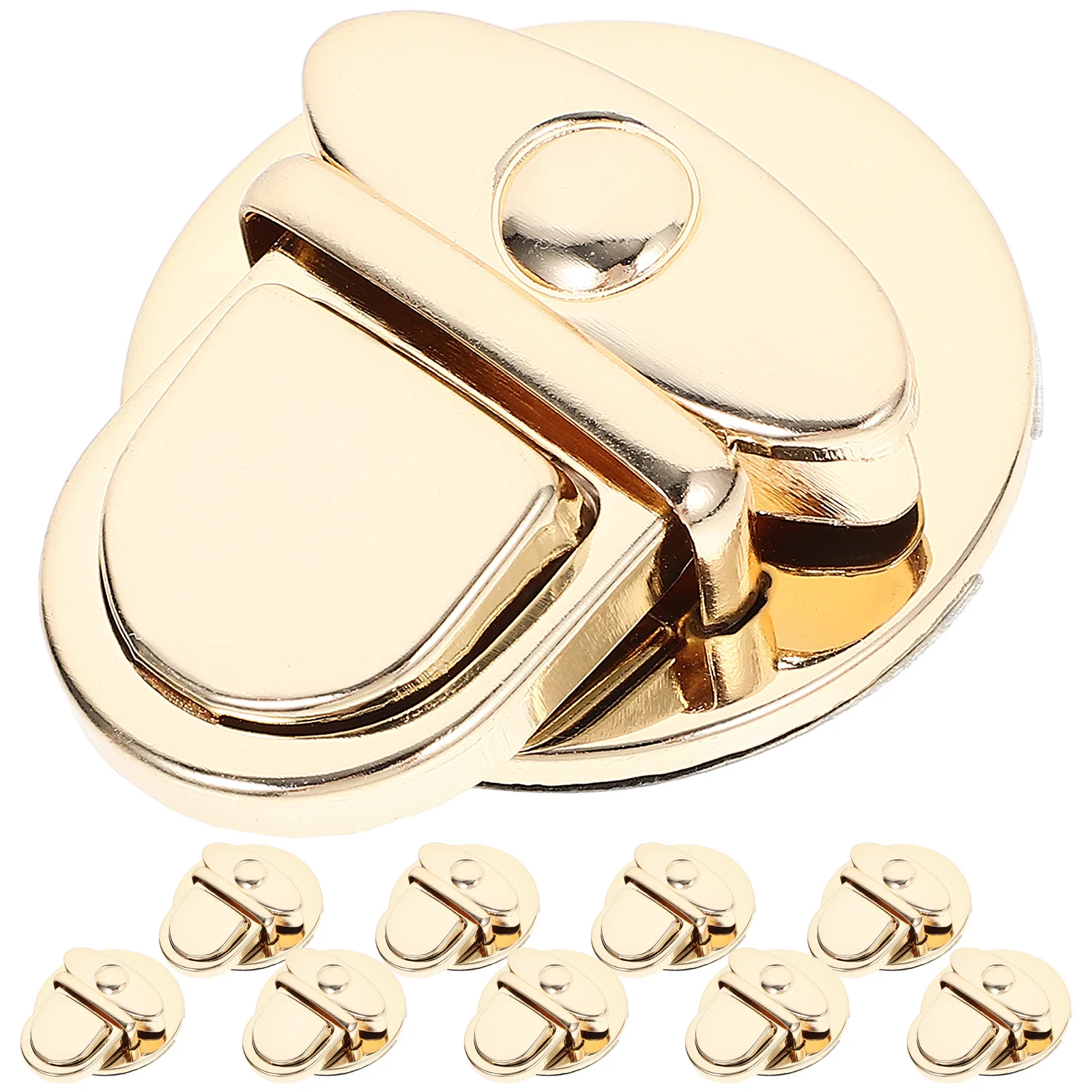 10pcs Round Insert Locks For Bags Durable Metal Press Push Buckles Diy Bag Hardware Clasps Handbag Making Accessories