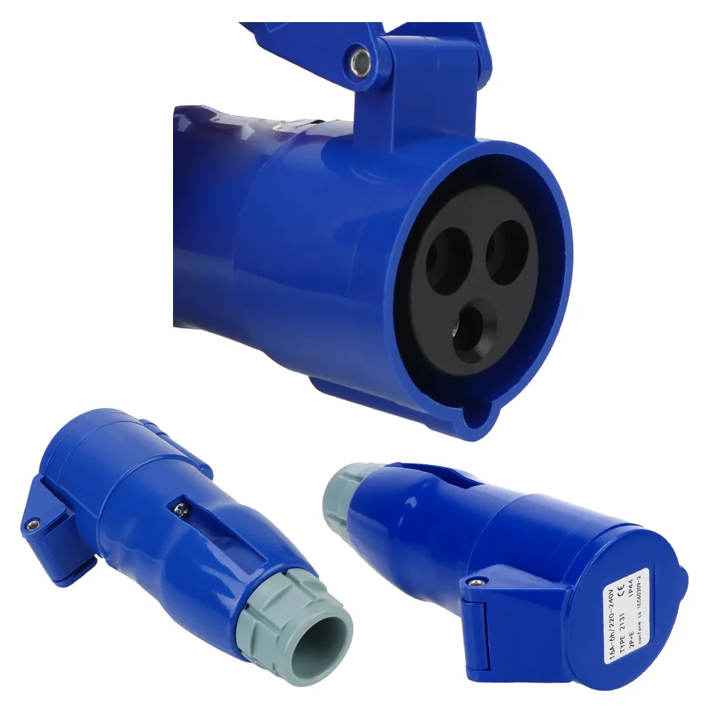 Для автомобиля, автофургона, грузовика, прицепа, дома на колесах, основная розетка, водонепроницаемая розетка 220 В-240 В, 16 А с крышкой, внешний подъем для смыва