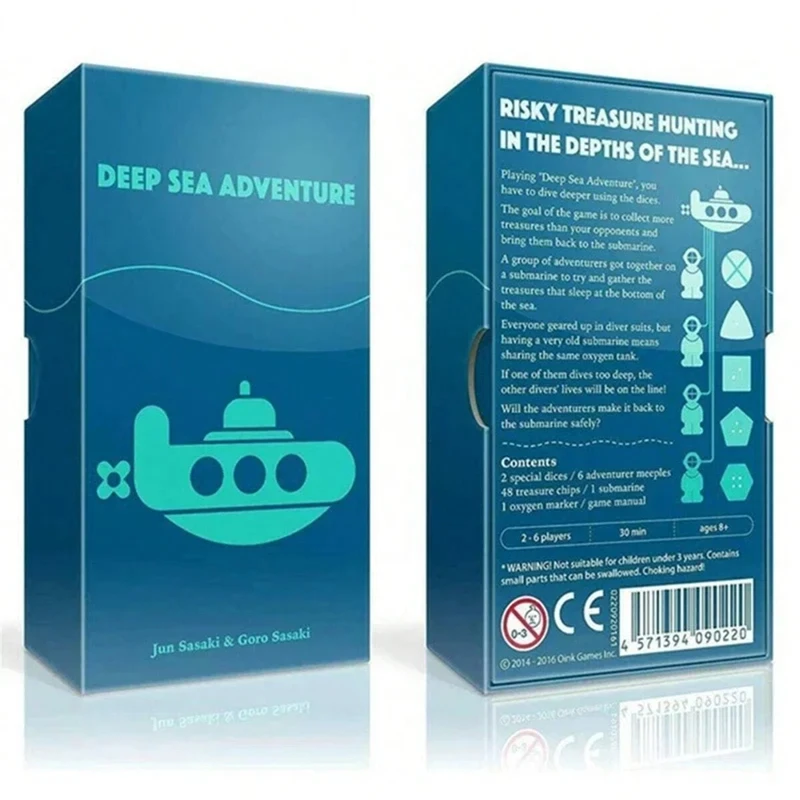 1 Juego de juegos de mesa de fiesta "Deep Sea Adventure", cartas de juego de reunión familiar, juego de cartas divertido, juego de mesa de vacaciones, regalo interesante