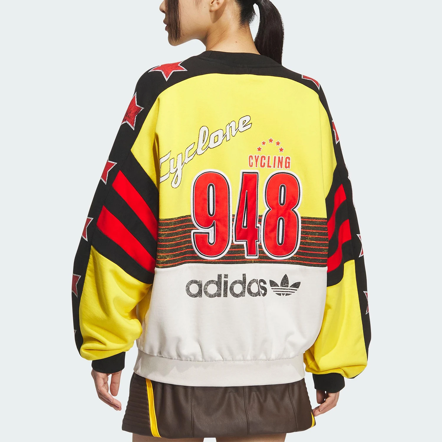 Adidas Originals Trefoil Men's and Women's Fashion Patched Print Hooded Sweatshirt KG3145