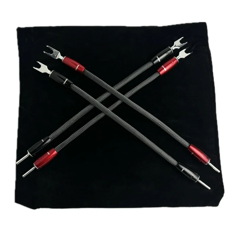 

4Pcs WEL Signature HiFi Audio Speaker Jumper Cable PSS Silver Terminal Bridge Cables Banana & Spade Plug