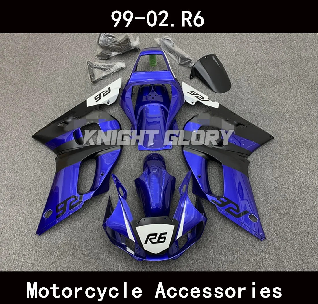 

Applicable to the R6 models of 1999, 2000 and 2001-2002. This plastic motorcycle cover is designed in blue and black colors.