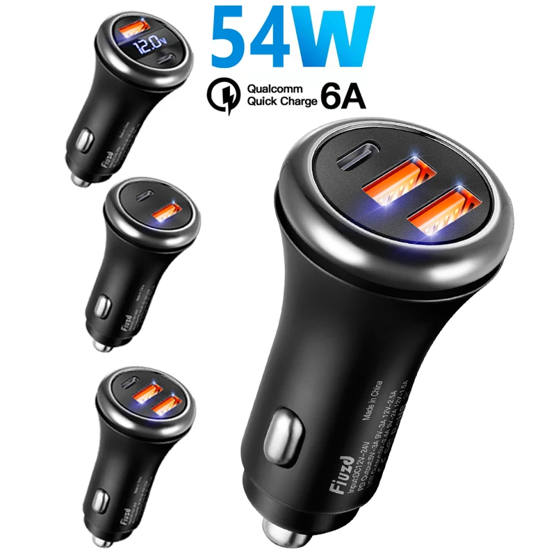 Type c car charger super fast charge PD Fast Charging Phone Quick Charge for iPhone 14 13 Huawei Xiaomi Samsung iPad