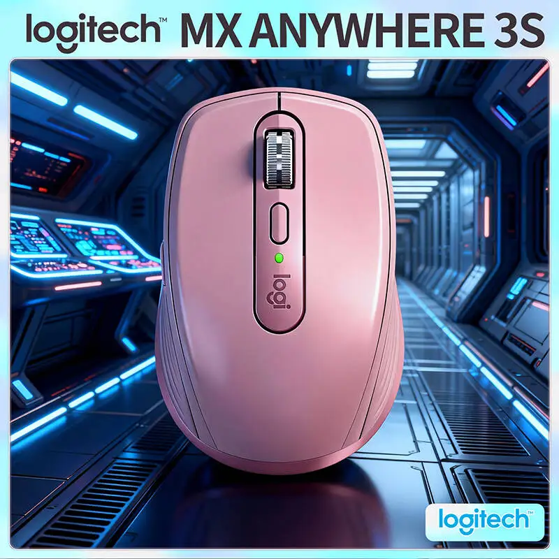 

Comfortable Mouse Logitech MX Anywhere 3S Wireless 8K DPI Silent Click Rechargeable Ergonomic for PC Mac Office Travel Gaming