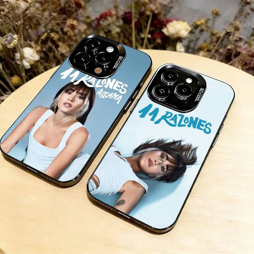 

Singer A-Aitana Phone Case For iPhone 17,16,15,14,13,12,11 Plus,Pro Max,XS,Colored Silver Plated Inside Cover