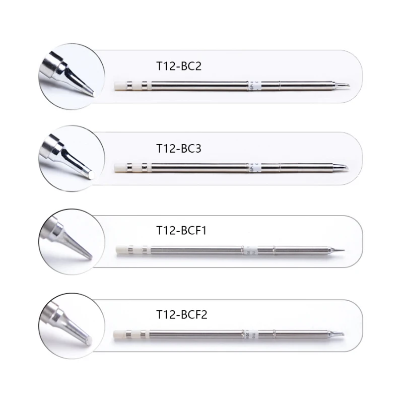 T12 Electric Soldering Iron Tips K B B2 BC2 I ILS JL02 D24 KF For Hakko FX951 952 950D BK969D 202 203 DIY Soldering Station Kits