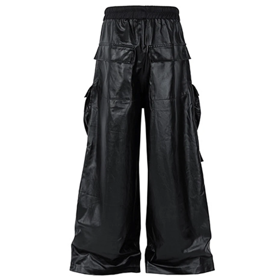 Baggy Cargo Pants RO Style Luxury Designer Loose Straight Pants Men Black Pants Multi Pockets Fashion Pants Trousers