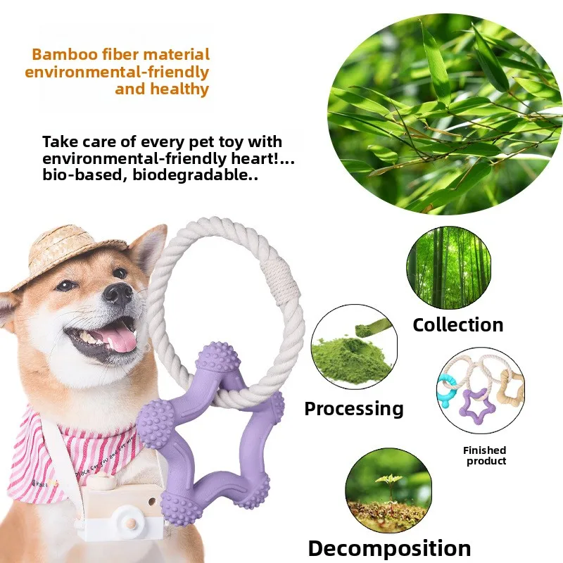 

Pet Toys Popular Dog Pentagram Cotton Rope Interactive Pet Toys Chewing Molars Educational Rubber Dog Supplies