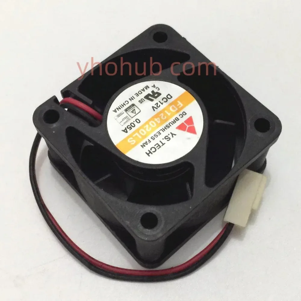

Y.S.TECH FD124020LS DC 12V 0.05A 40x40x20mm 2-Wire Cooling Fan