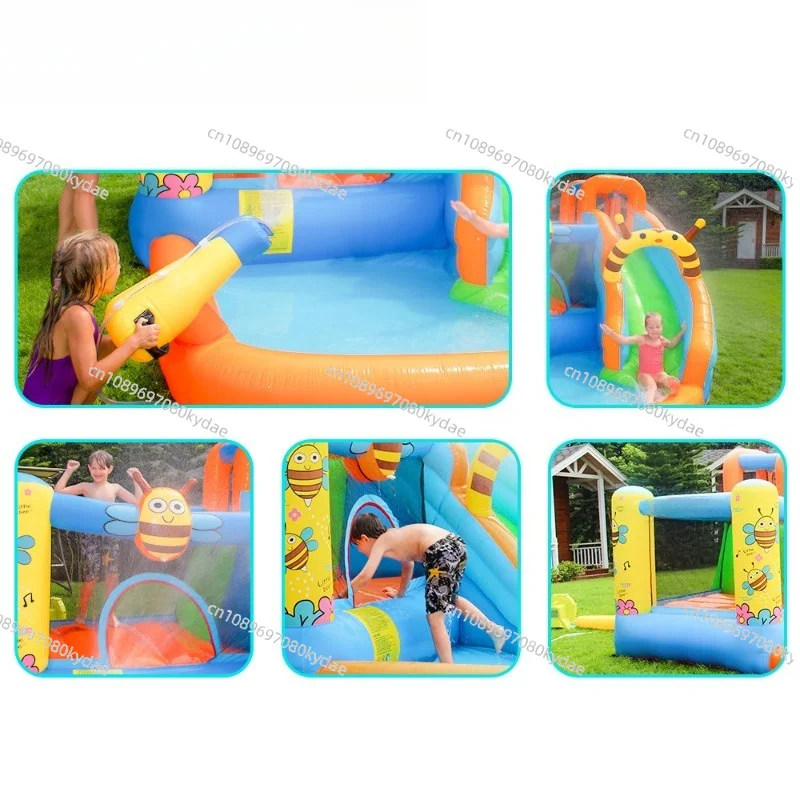 Inflatable Bounce Castle Water Park Slide Kids Jumping Trampoline Indoor Outdoor Backyard Party Play Equipment