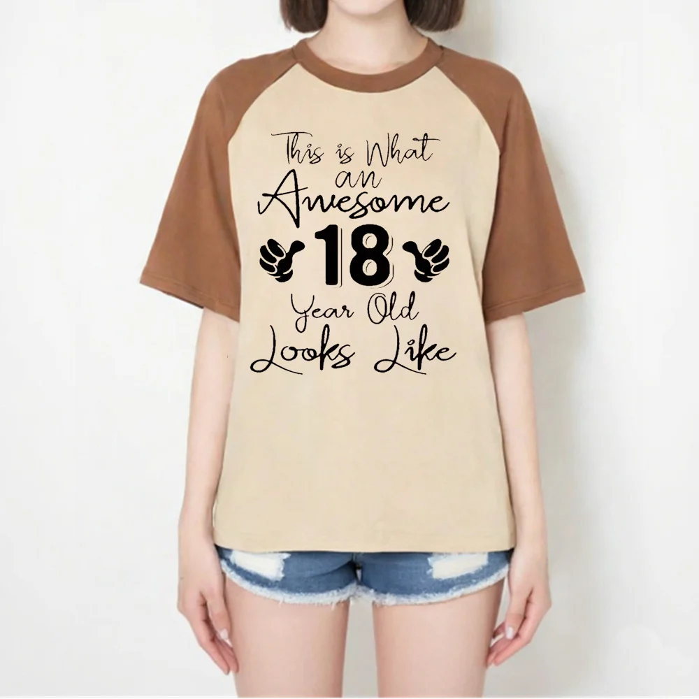 18 Ans Years Birthday t-shirt female Pop Culture graphic aesthetic shirt anime harajuku Comfortable korean clothes streetwear