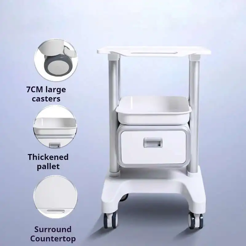 

Professional Aesthetic Beauty Salon Trolley Hairdressing Cart With Wheels Auxiliary Iron Organizers Barber Equipment