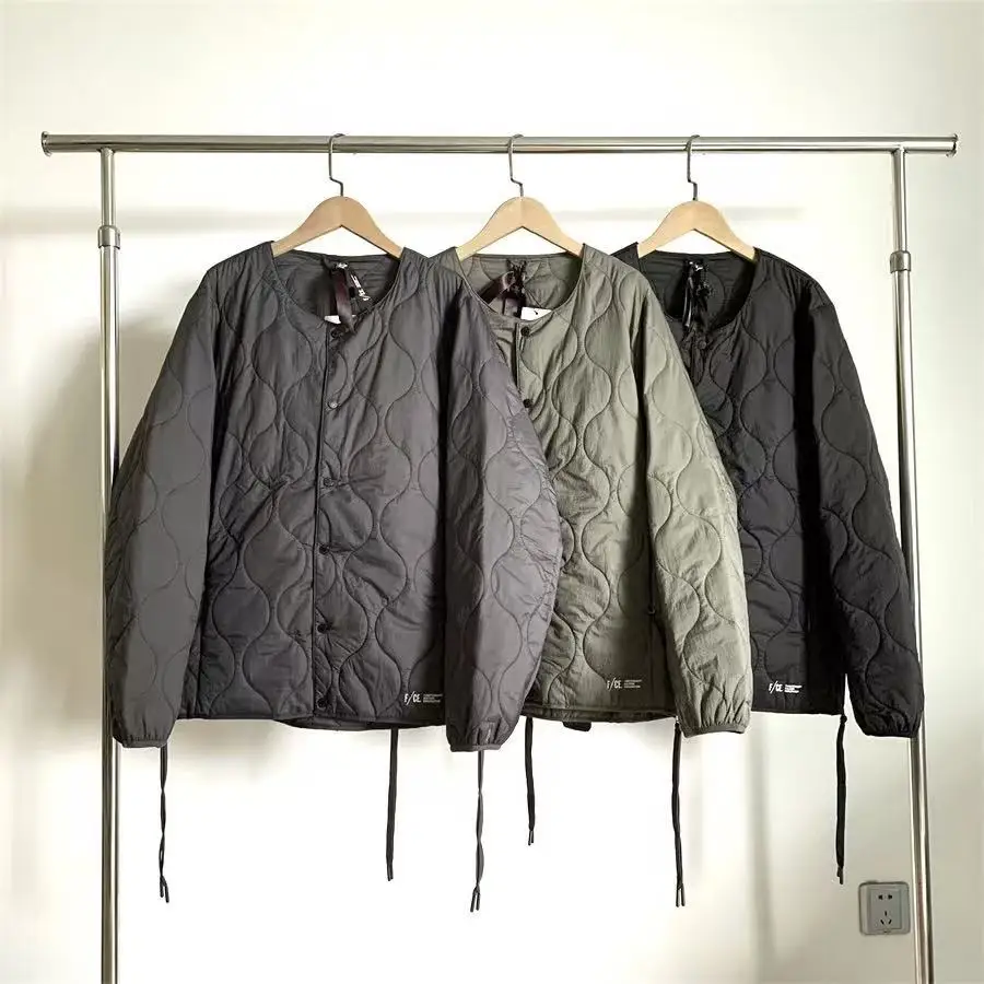 F/CE Rhombus Tear-resistant Down Round Neck Jacket Japan Men Women High Quality Light Winter Keep Warm Jacket with Dust Bag