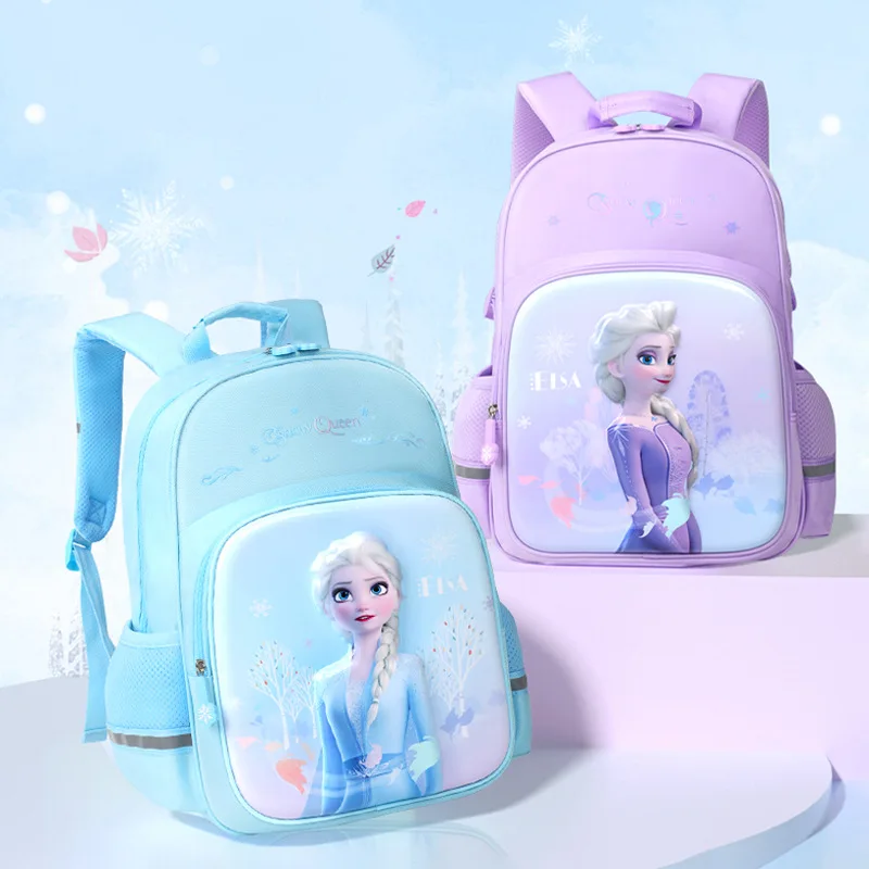 Disney genuine student schoolbags for girls in grades 1 to 3, high-quality children\'s burden-reducing backpacks as gifts