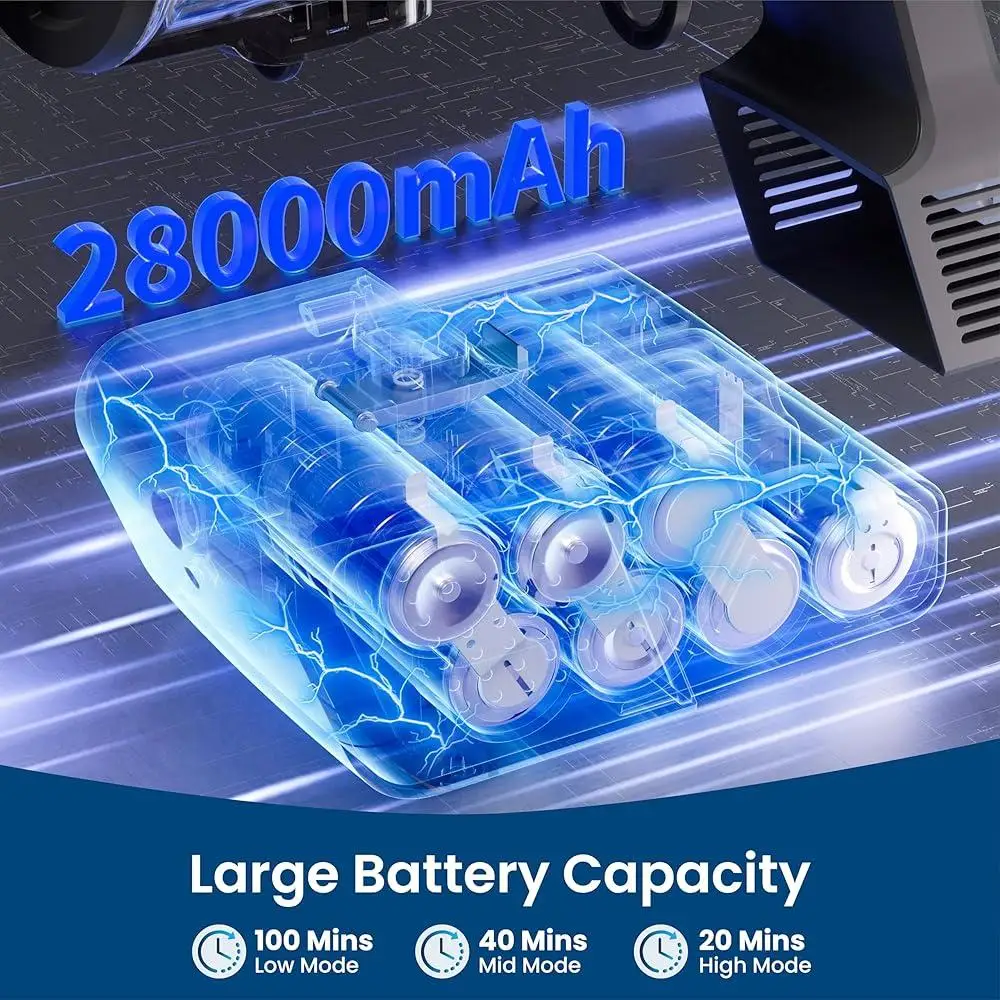 เครื่องดูดฝุ่นไร้สาย 100 นาทีรันไทม์ 500W 38KPA ดูดที่มีประสิทธิภาพ 5 ชั้น HEPA FILTER LED Light XL ถ้วยฝุ่นอุปกรณ์เสริม