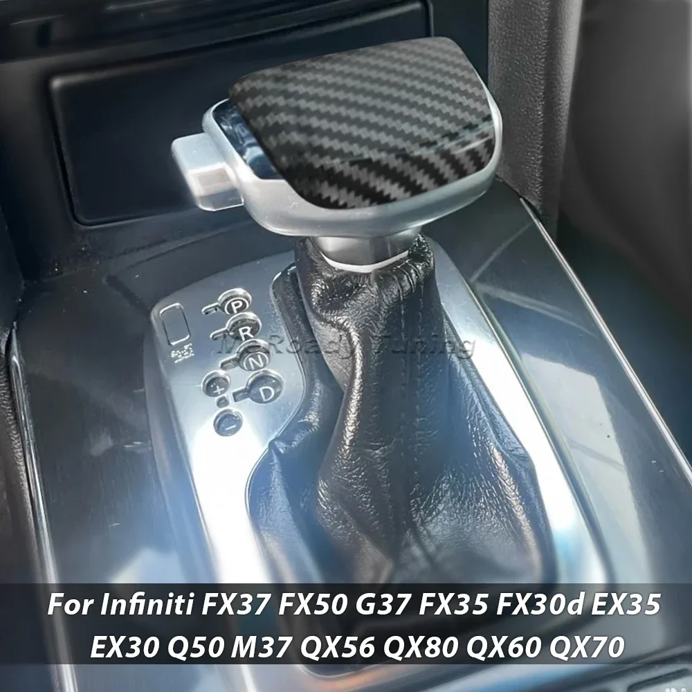 

Carbon Fiber Dipping ABS Gear Lever Shift Knob Handle For Infiniti FX37 FX50 FX35 FX30d EX35 EX30 G37 Q50 M37 Accessories