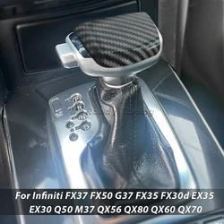 Carbon Fiber Dipping ABS Gear Lever Shift Knob Handle For Infiniti FX37 FX50 FX35 FX30d EX35 EX30 G37 Q50 M37 Accessories