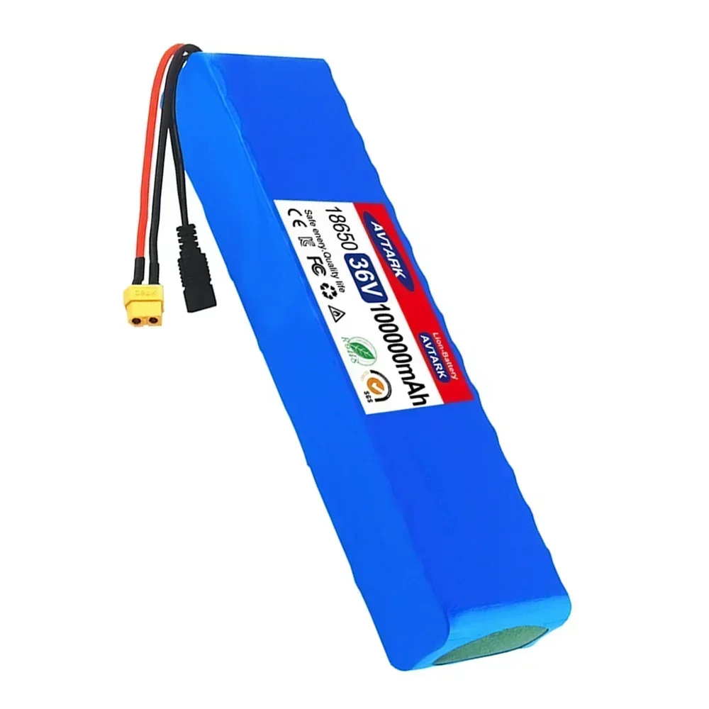 NEW 36V 100Ah 18650 Rechargeable Lithium Battery Pack 10S3P 1000W Power Modified Bicycle Scooter Electric Vehicle with BMS