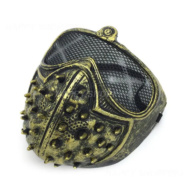 Punk 3-color Unique Styling Rivet Design Cool Lightweight Halloween Death God Halloween Plastic Comfortable To Wear Mask 55g