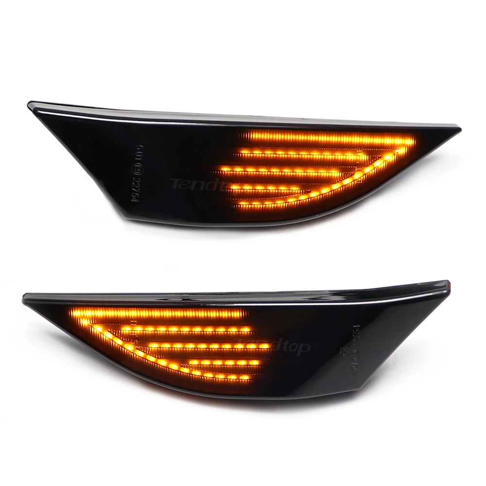 2pc Smoked Lens Led Front Side Marker Light For Porsche 991 Carrera 981 982 Boxster Cayman 718 Spyder Led Turn Signal Lamp Amber