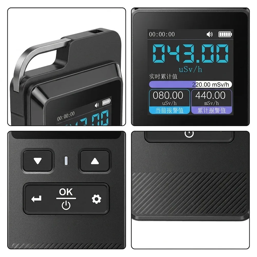 GC-02 Digital Radiation Monitor for Geiger Counter Ionizing Radiation Detection Energy Compensated Tube Built-in Battery