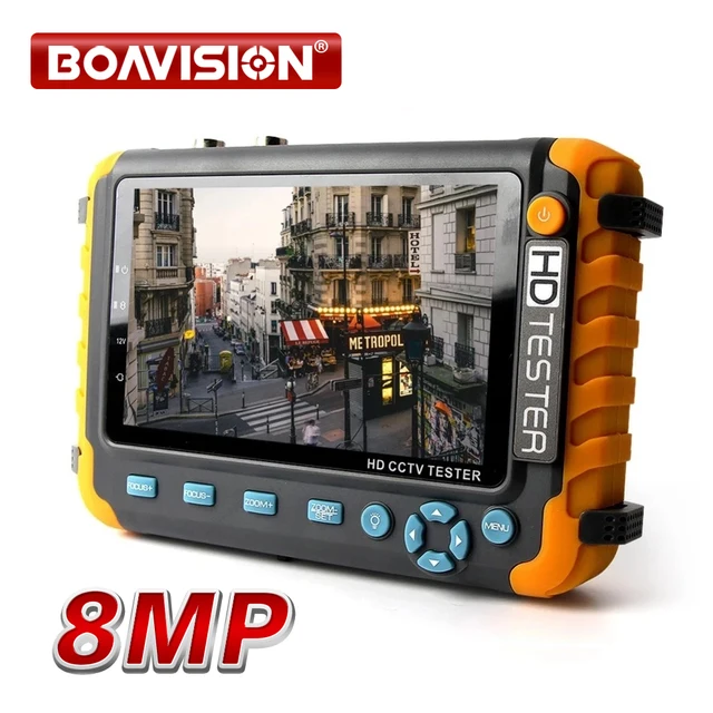 8MP 4K Tester kamer bezpieczeństwa CCTV 5-calowy monitor TFT LCD do 4 w 1 TVI AHD CVI Tester analogowej kamery bezpieczeństwa Test wideo i audio