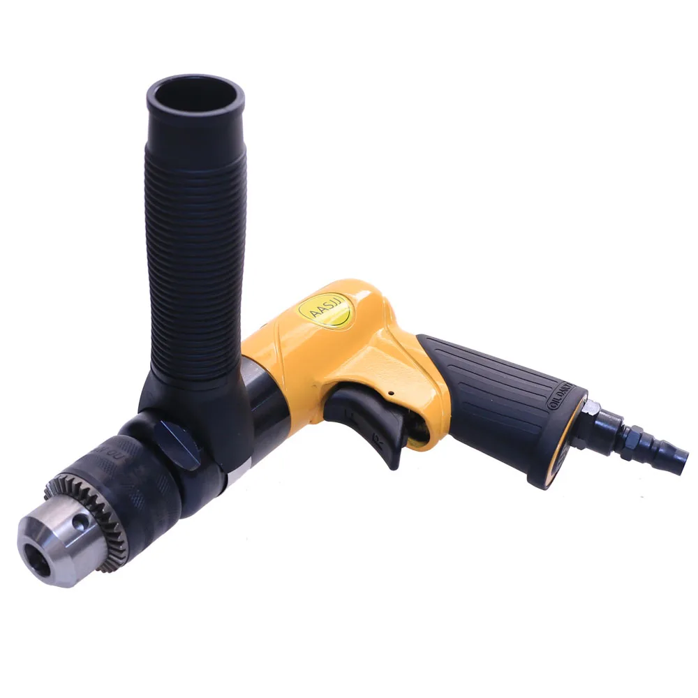 AT-4142 Pneumatic Pistol Drill 3/8 Low Speed Drill Forward & Reverse Air Drill Pneumatic Drill Clamp Capacity 1.5-13mm