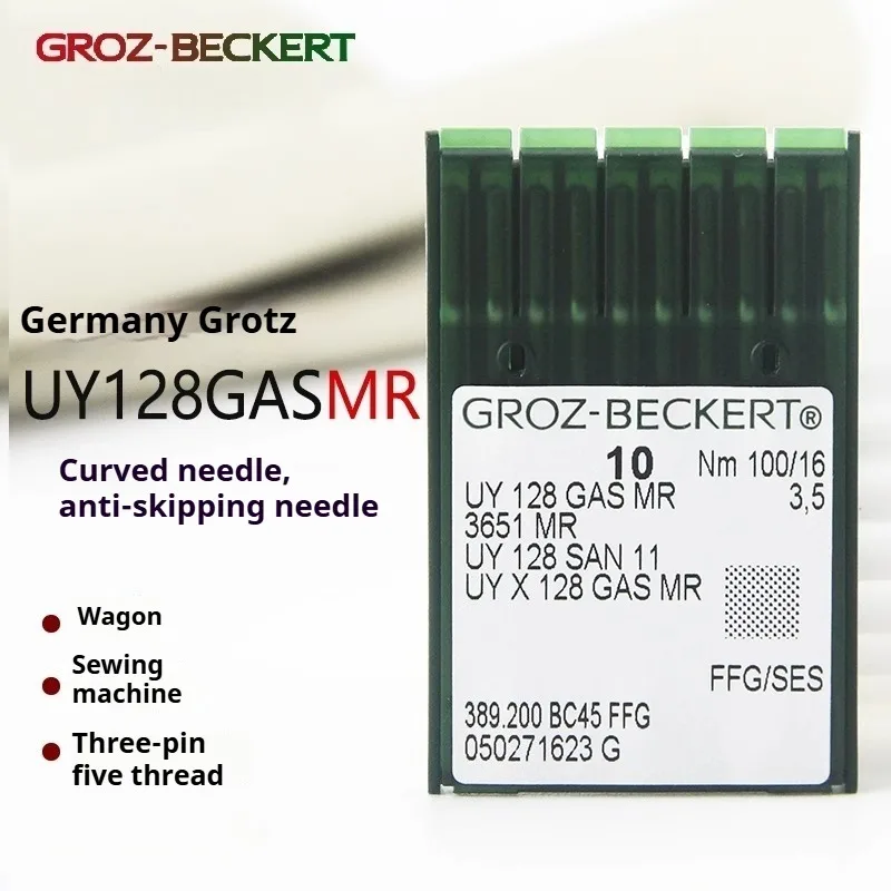 

Groz-Beckert UY128GASMR 3-игольная 5-поточная машина для покрытия с изогнутой иглой и противоскользящим стежком 100 игл = 1 коробка
