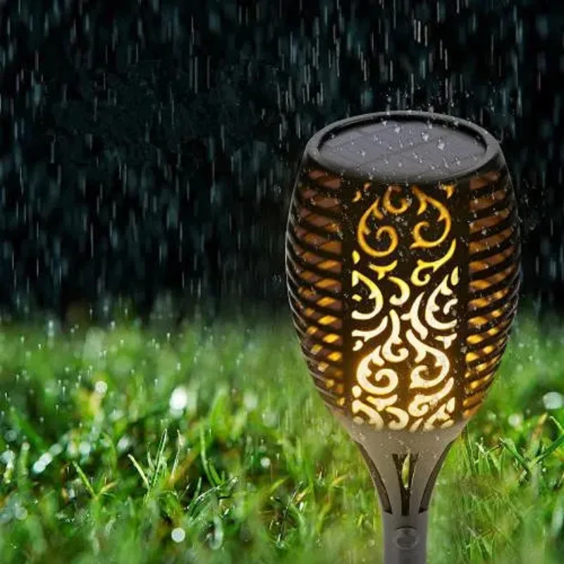 12LED Solar Flame Light Outdoo - Fire Torch Solar ulasan dan harga