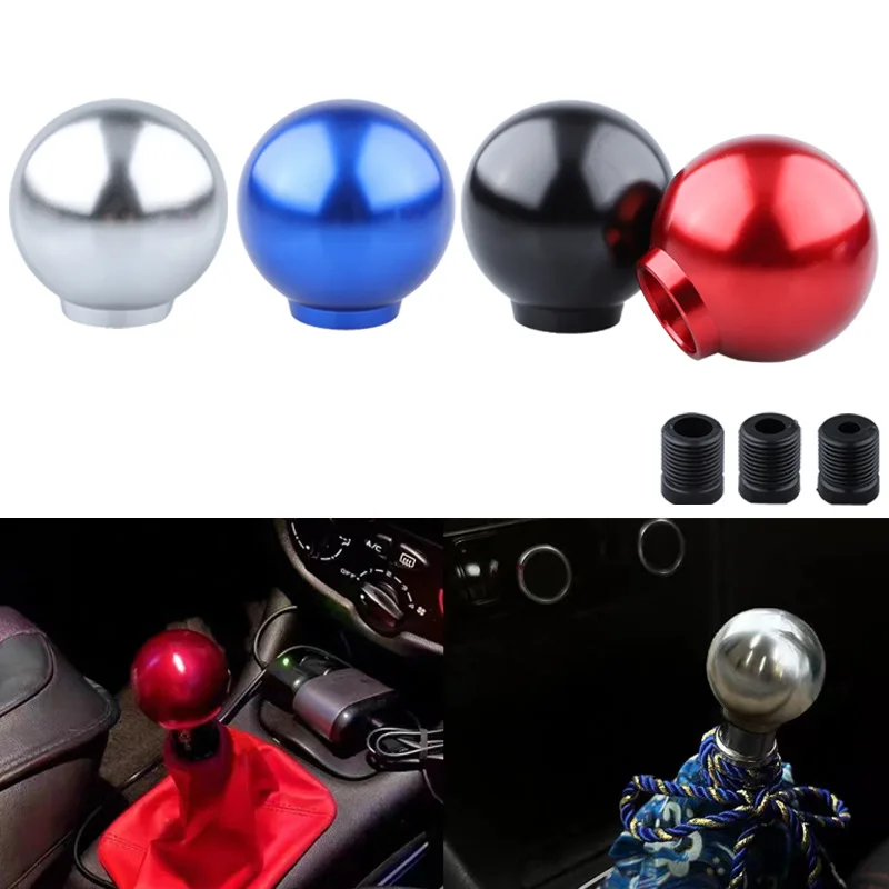 

Universal CNC Aluminum Alloy Round Ball Gear Shift Knob with Anti-Slip Step Design for Manual Transmission Upgrade Accessories