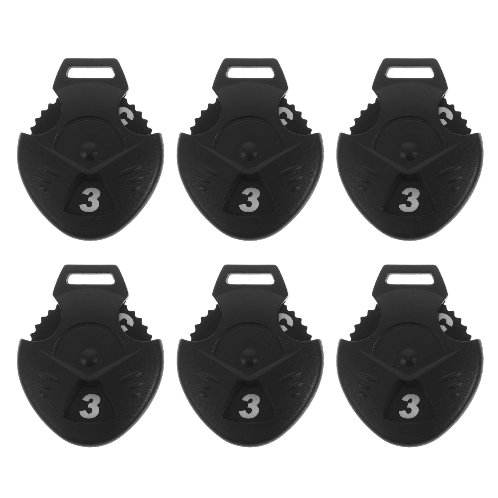 

6 Pcs Golf Number Tag Headcover Labels Rotating Flexible Plastic Marker for Driver Woods Identification 123456 Set