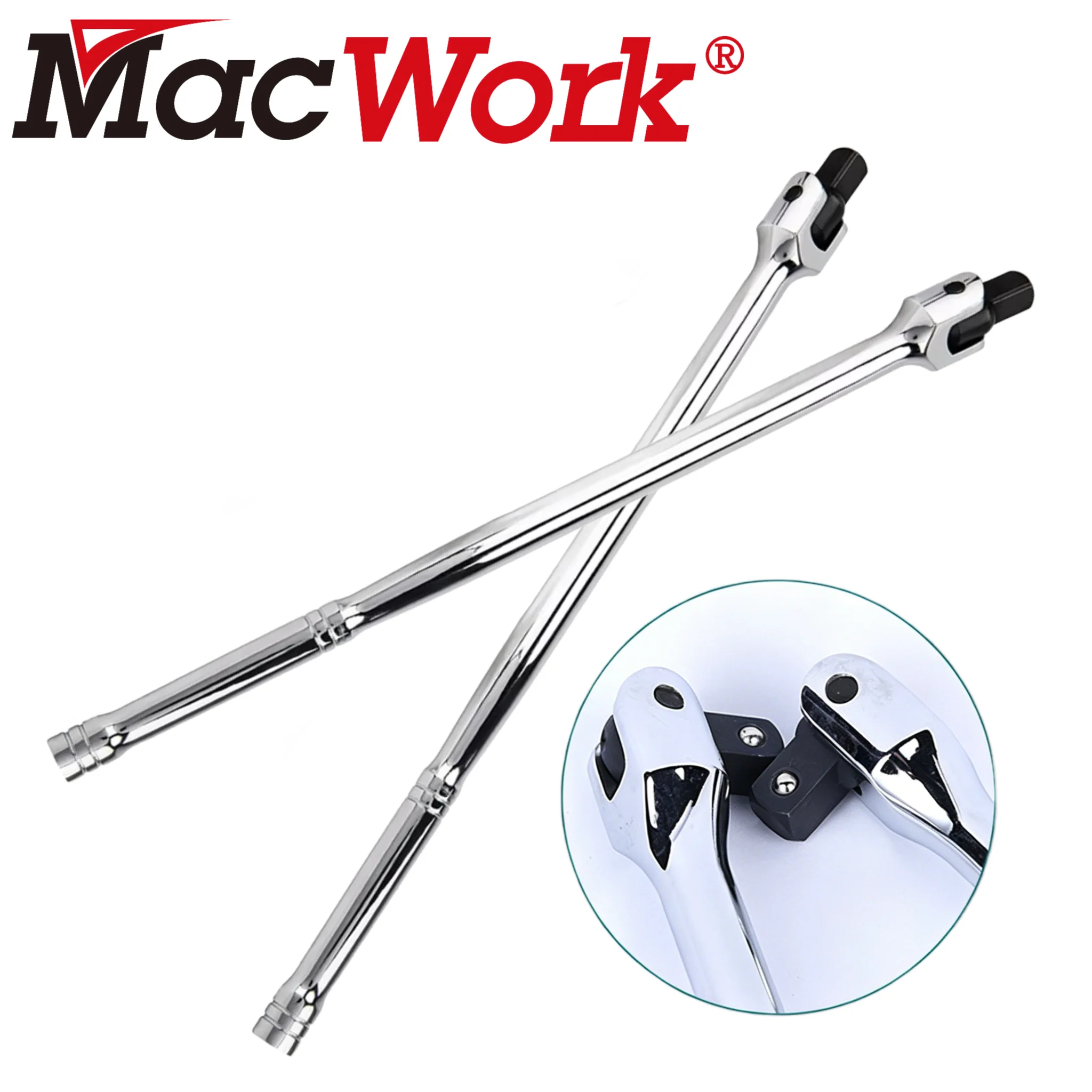 MacWork 3/8 Zoll Schwerlast-Schlagschraubenschlüssel für hartnäckige Muttern und Schrauben, 250 mm Länge
