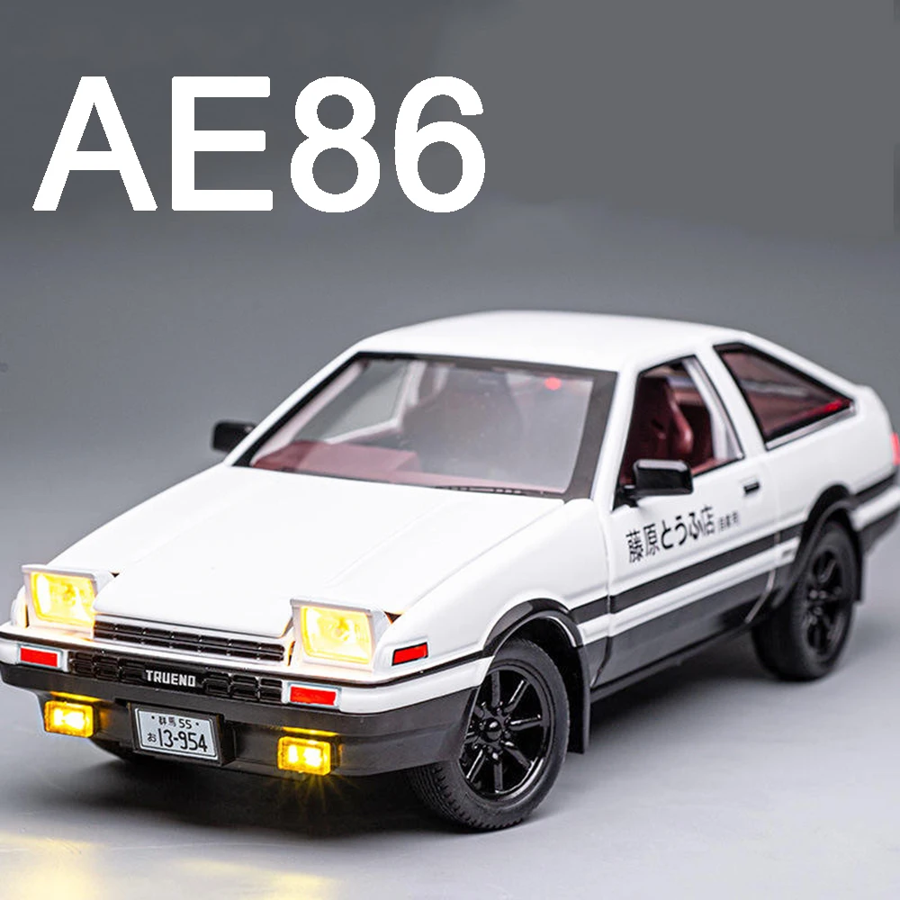 

1:20 AE86 миниатюрные игрушечные модели автомобилей из сплава, литой под давлением звук, свет, двери, открытые, с откатом, амортизирующее украшение для детей, подарки