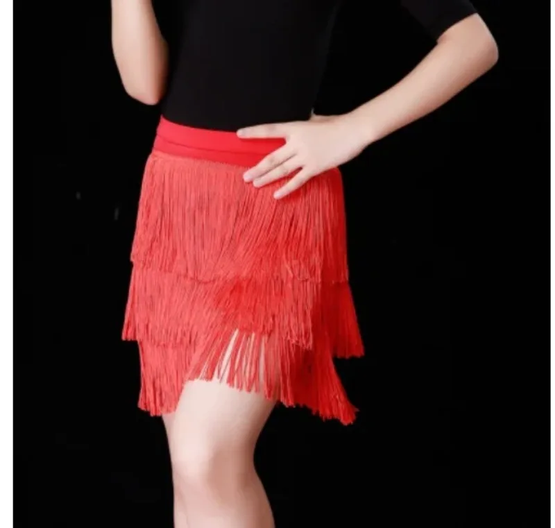 Tanzrock für Mädchen, Quasten-Latin-Tanzkleid, Salsa-Tango-Ballsaal-Tanzkleidung, Wettbewerbs- und Bühnenauftrittskleider – Detail 2