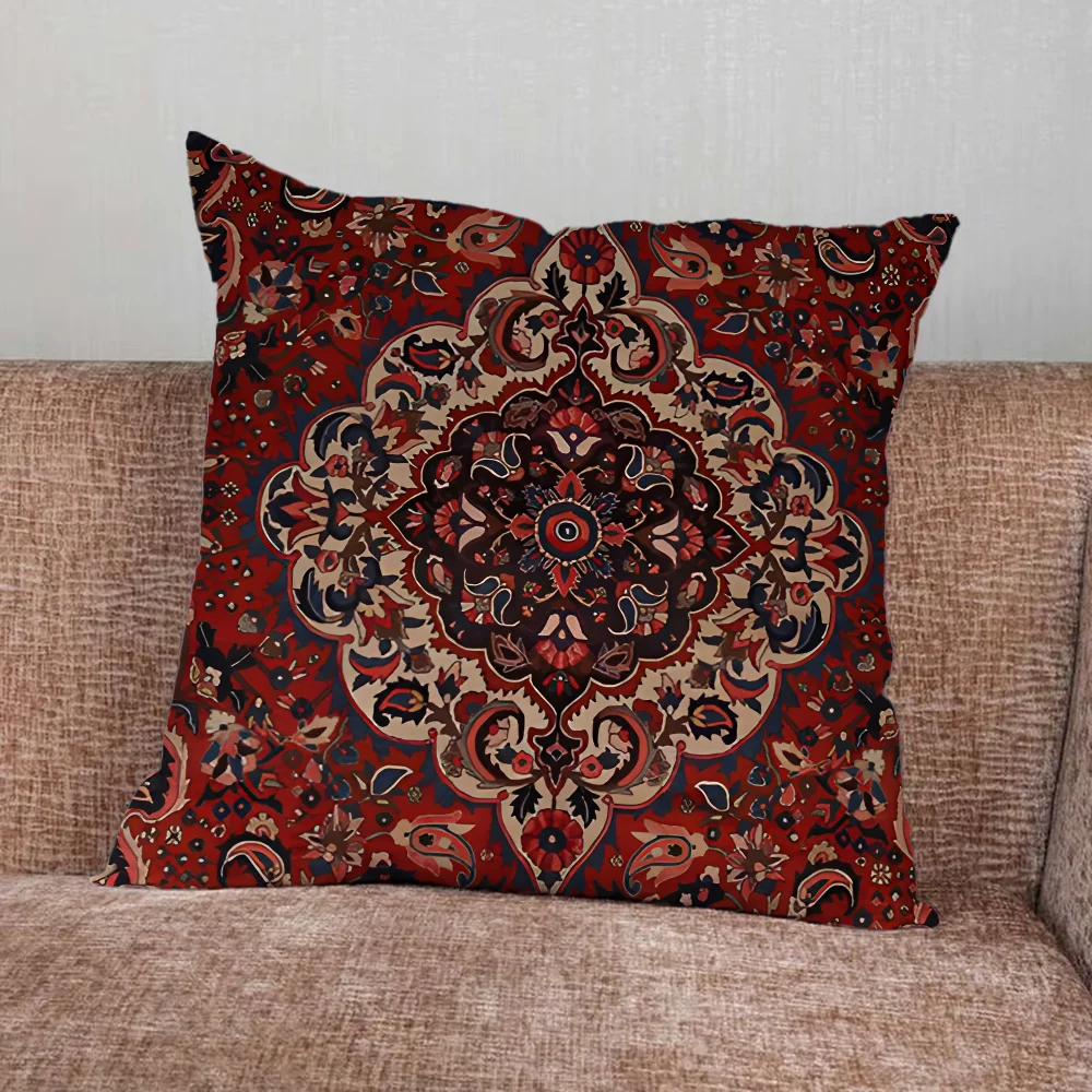 Persian Carpet Floral Pattern Pillow Case For Home Bedroom Car Office Decoration Living Room Sofa Cushion Cover Suitable - Image 3