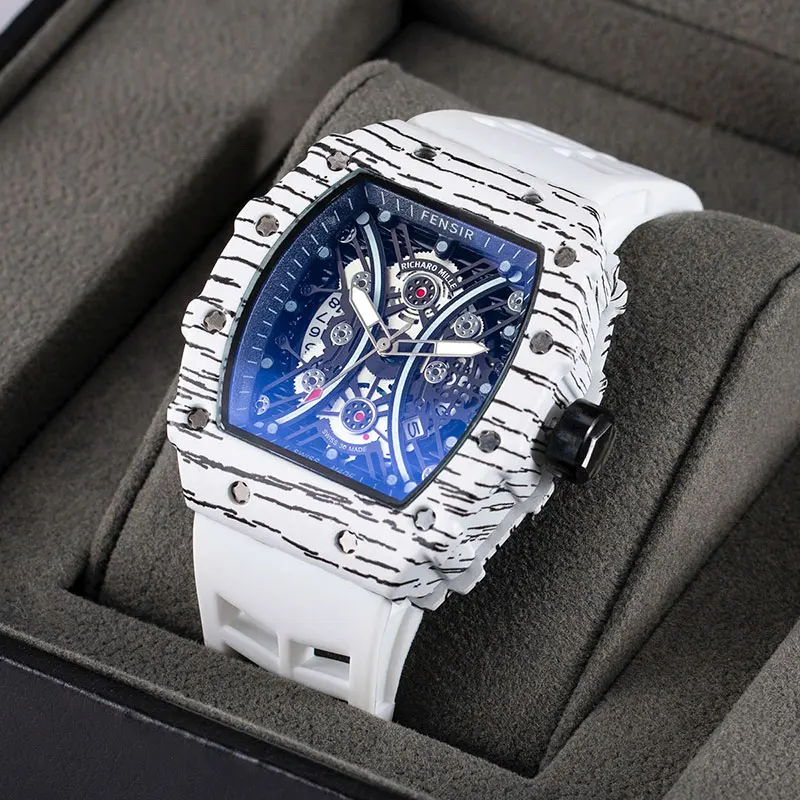 New Barrel-Shaped Men's Watch, Fashionable, Business Casual, Versatile, Stylish, Cool, with Calendar, Quartz Watch for Male Students, European, American, Japanese, and Korean Style, Suitable for Various Occasions, the Best Gift for Him