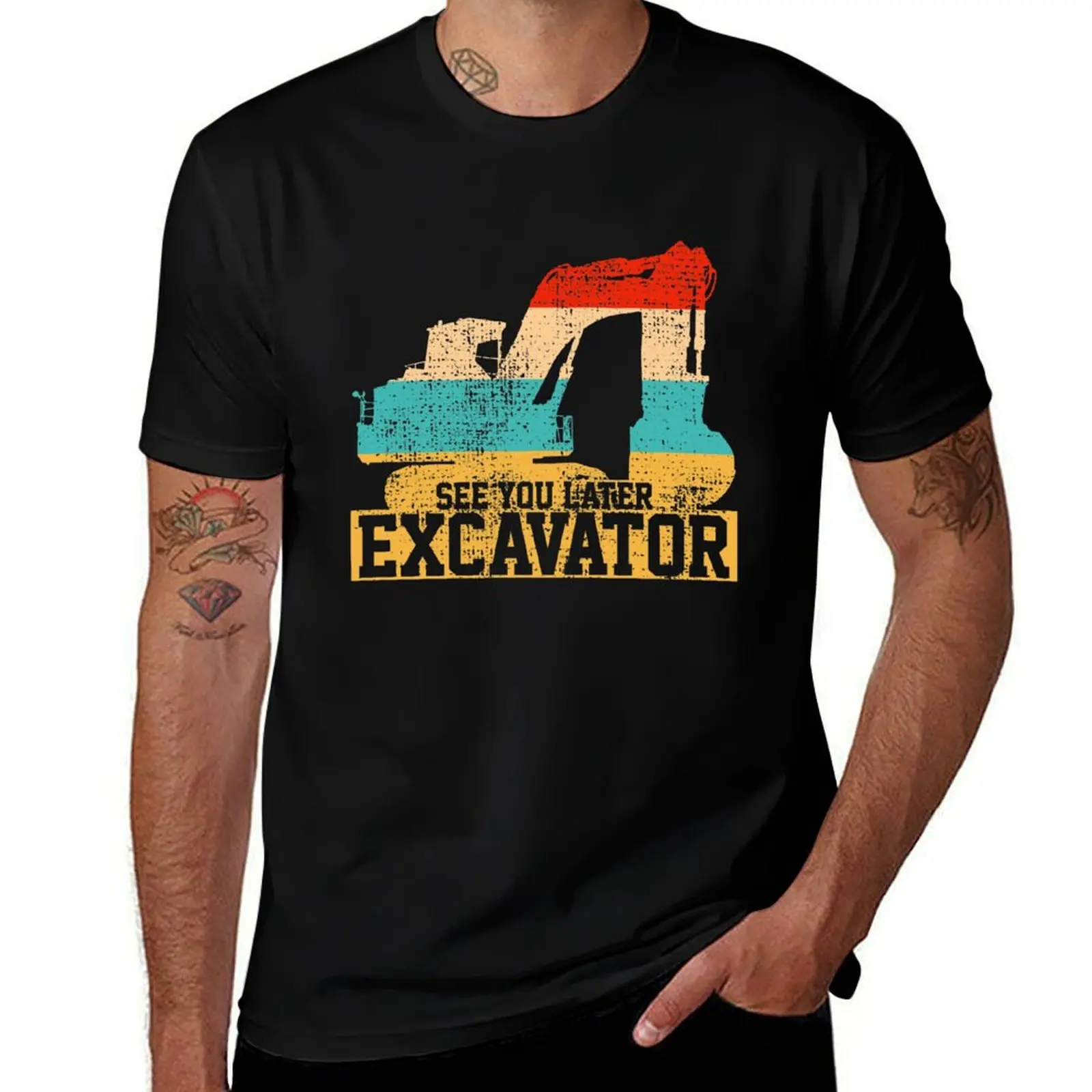

shirt man cotton shirts man for graphic luxury t Truck Digger shirts T-Shirt t Excavator t man