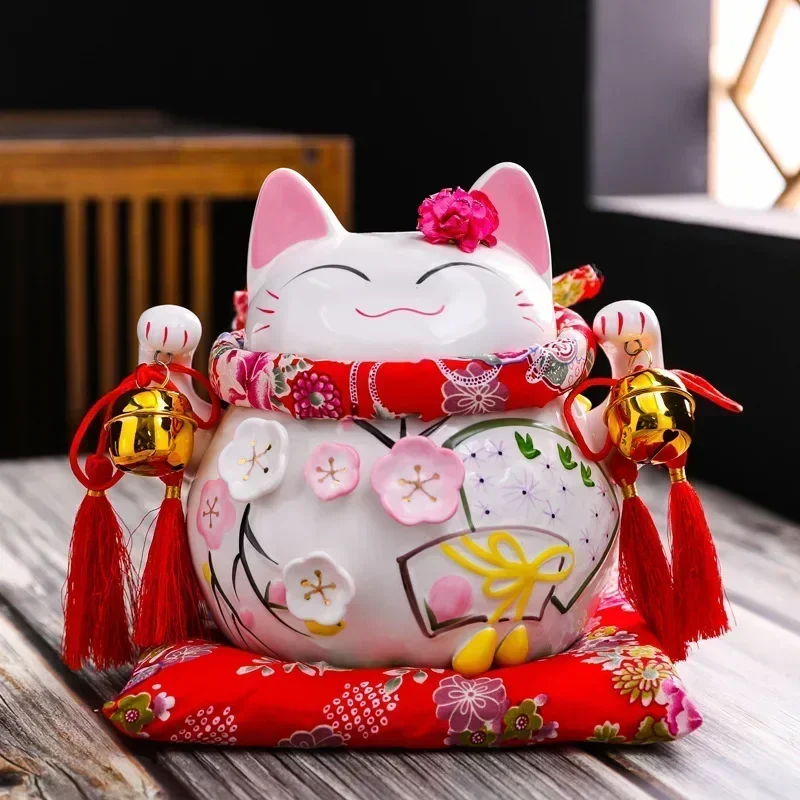 8 inches Every year there are more than lucky cat piggy bank ornaments piggy bank ceramic crafts home creative gift