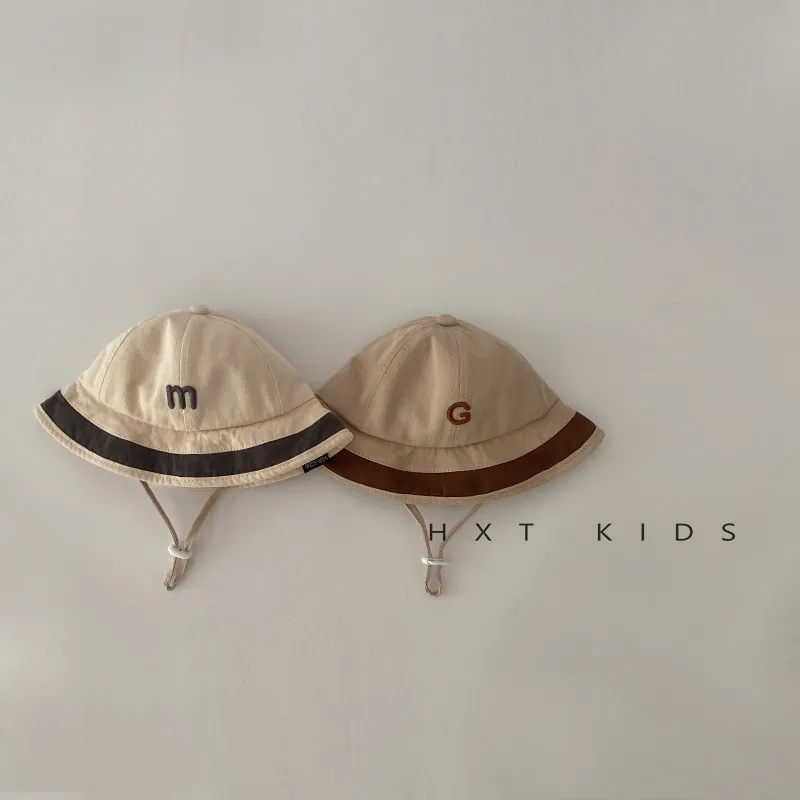 Korean Baby Hat Breathable And Windproof Spring Autumn New Fashion Letter Boys Girls' Baby Sunscreen Children's Fisherman's Hat view 3