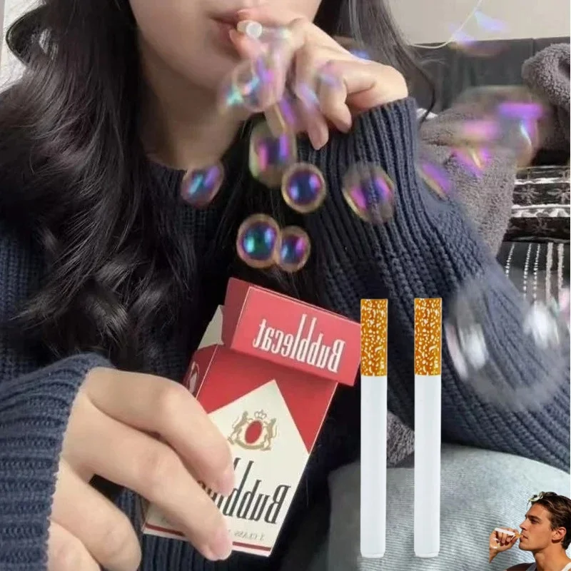 INS Decompression Plastic Instagram-style Funny Cigarette Box Toy Photo Prop Gift Friend Bubble Machine Outdoor Portable Device