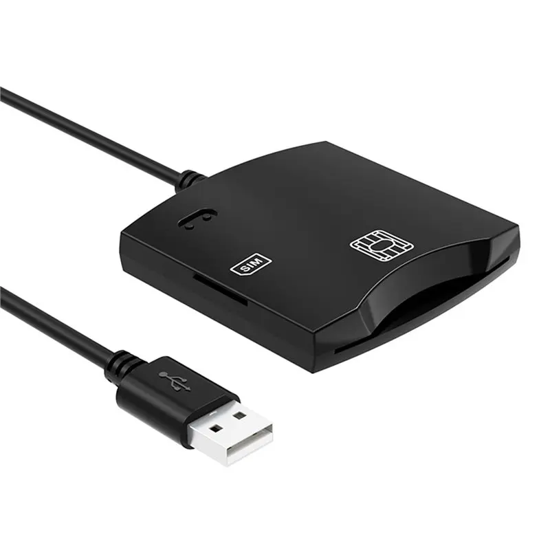 Christmas Giftsim Card Reader 1X USB Smart Card Reader CAC Bank Card ATM Tax Payment IC Card ID Card Functionality
