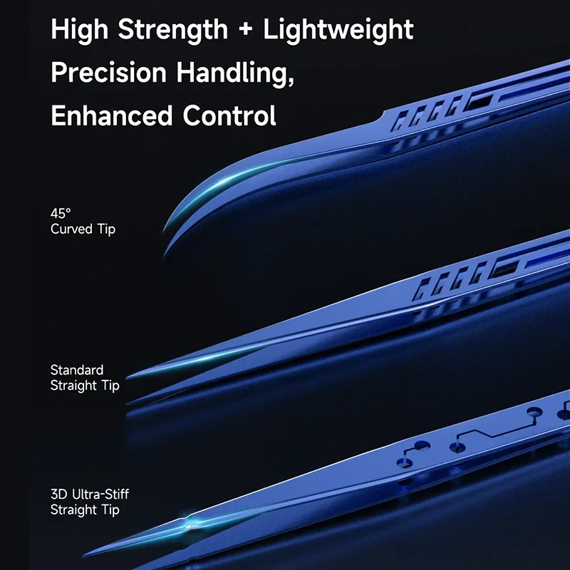 MECHANIC Titanium Alloy Tweezers High Hardness Oxidation Resistance Antimagnetism Mobile Phones jump wire repair Clamping Tools