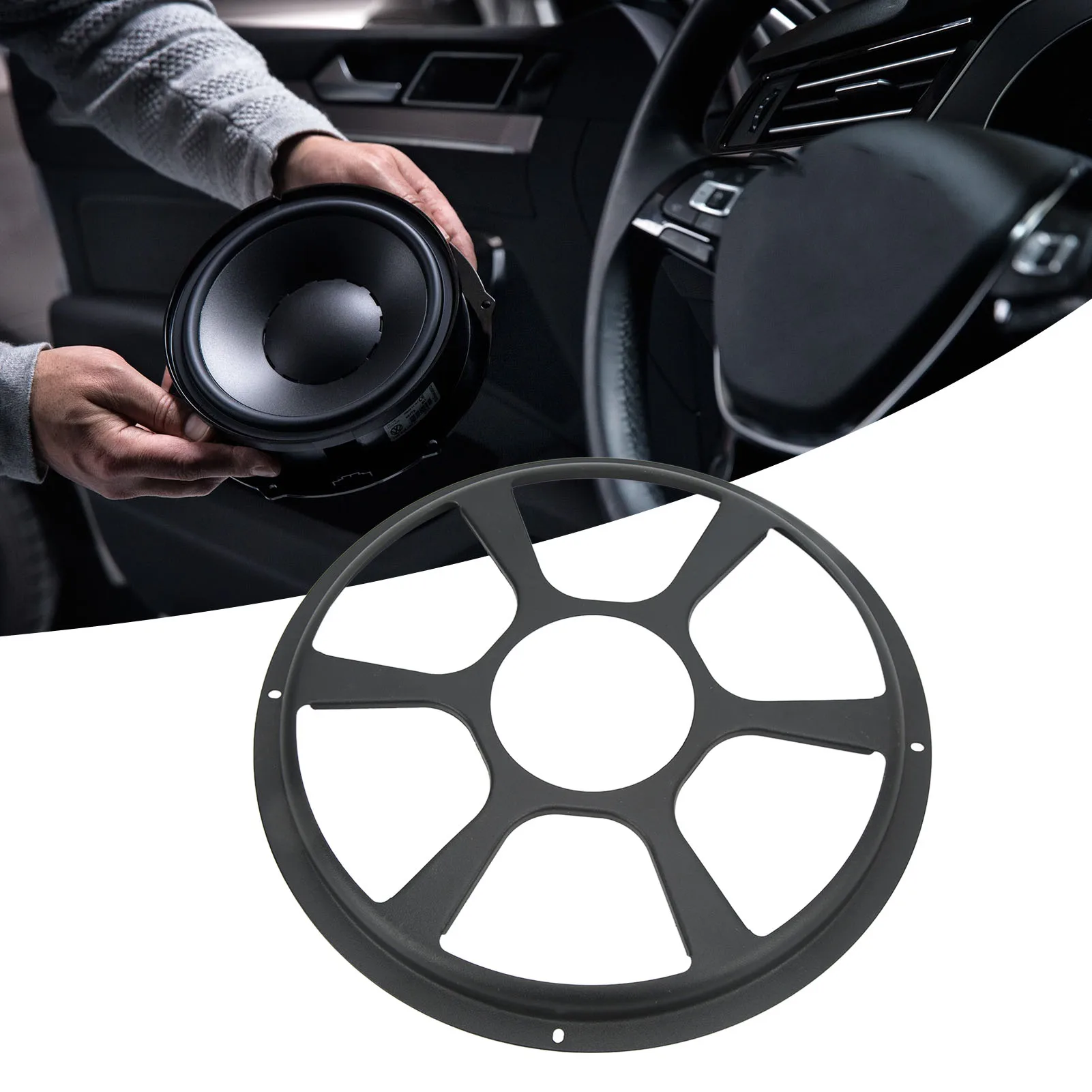 Audio Speaker Decorative Cover Car Audio Speaker Cover Protector Door Loudspeaker Trim Sub Woofer Decorative Grill Black