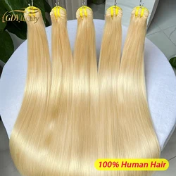 #613 Blonde Body Wave Straight Hair Bundles Double Drawn Raw Vietnamese Hair Bundles Weave Honey Blonde 100% Human Hair Full
