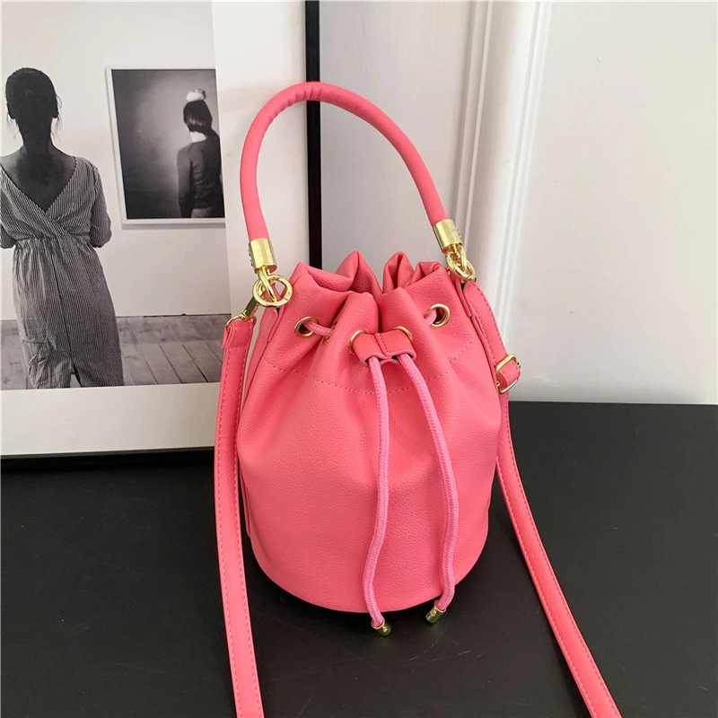 Designer Black Coffee Crossbody Bags Women Luxury Pu Leather Handbags And Purse Retro Bucket Shoulder Bags Tote