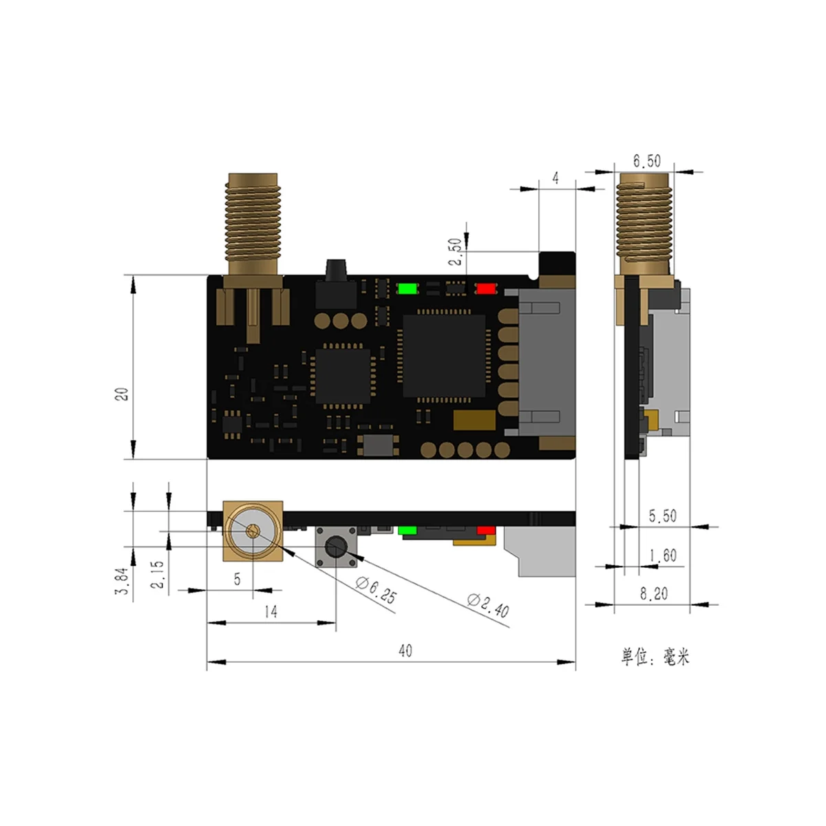 SX1278 433M Lora Wireless Module UART Serial Port Transmitting and Receiving Module