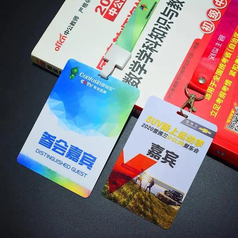 Custom Printed 1mm Waterproof Thick PVC ID Cards Durable Company Work Name Business Cards Wholesale 1-1000Pcs Customized Cards